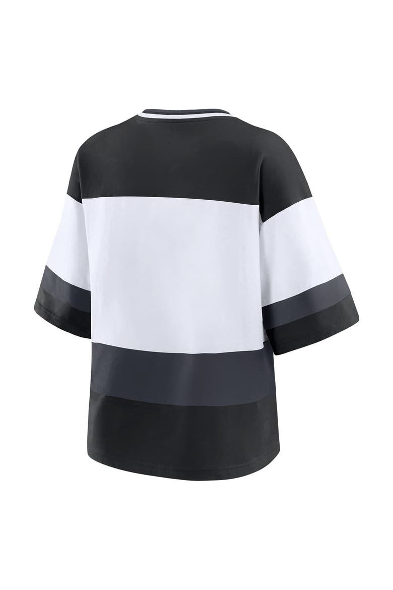 Women's WEAR by Erin Andrews Black/White Vegas Golden Knights Jersey Style Tee, Alternate, color, Black