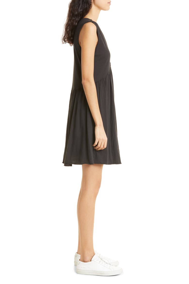V-Neck Sleeveless Minidress, Alternate, color, BLACK