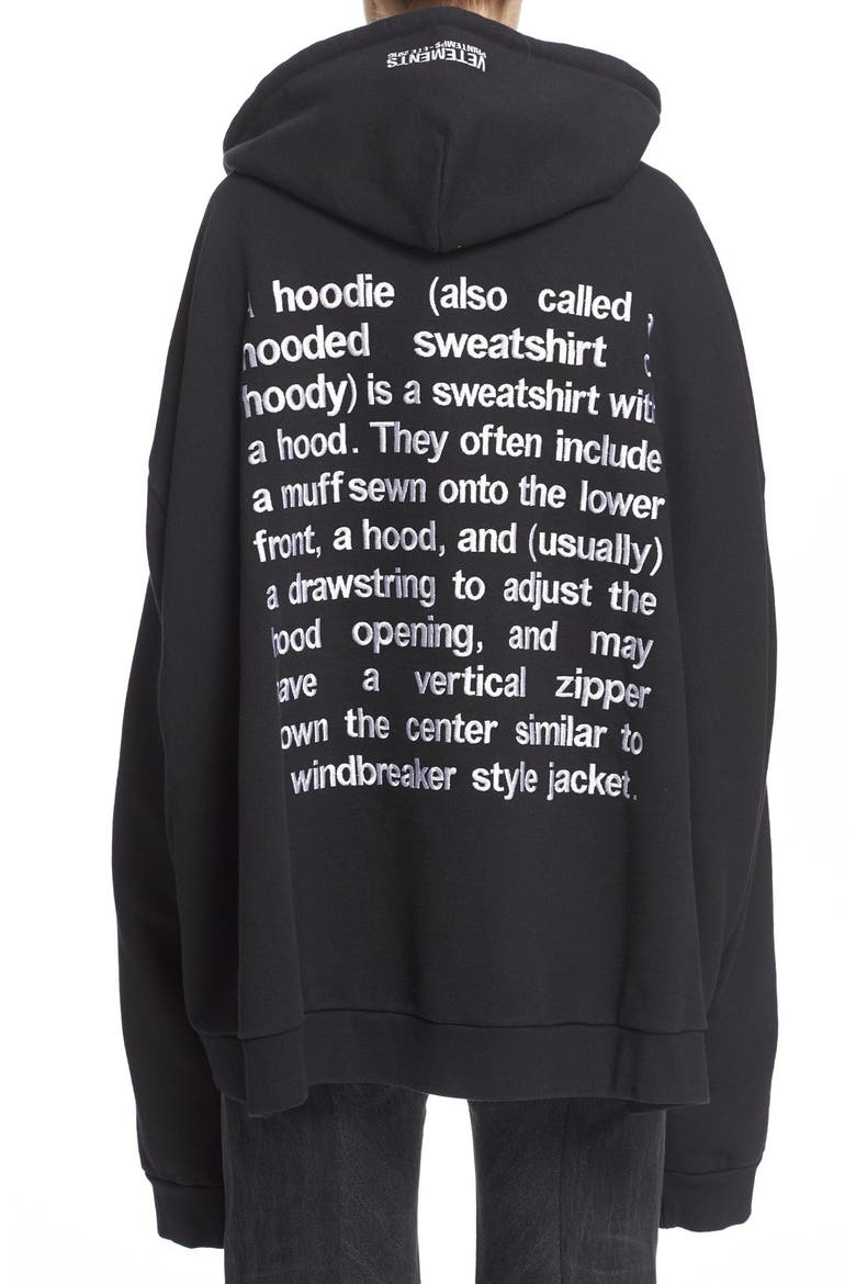 Oversize Hoodie, Alternate, color, BLACK