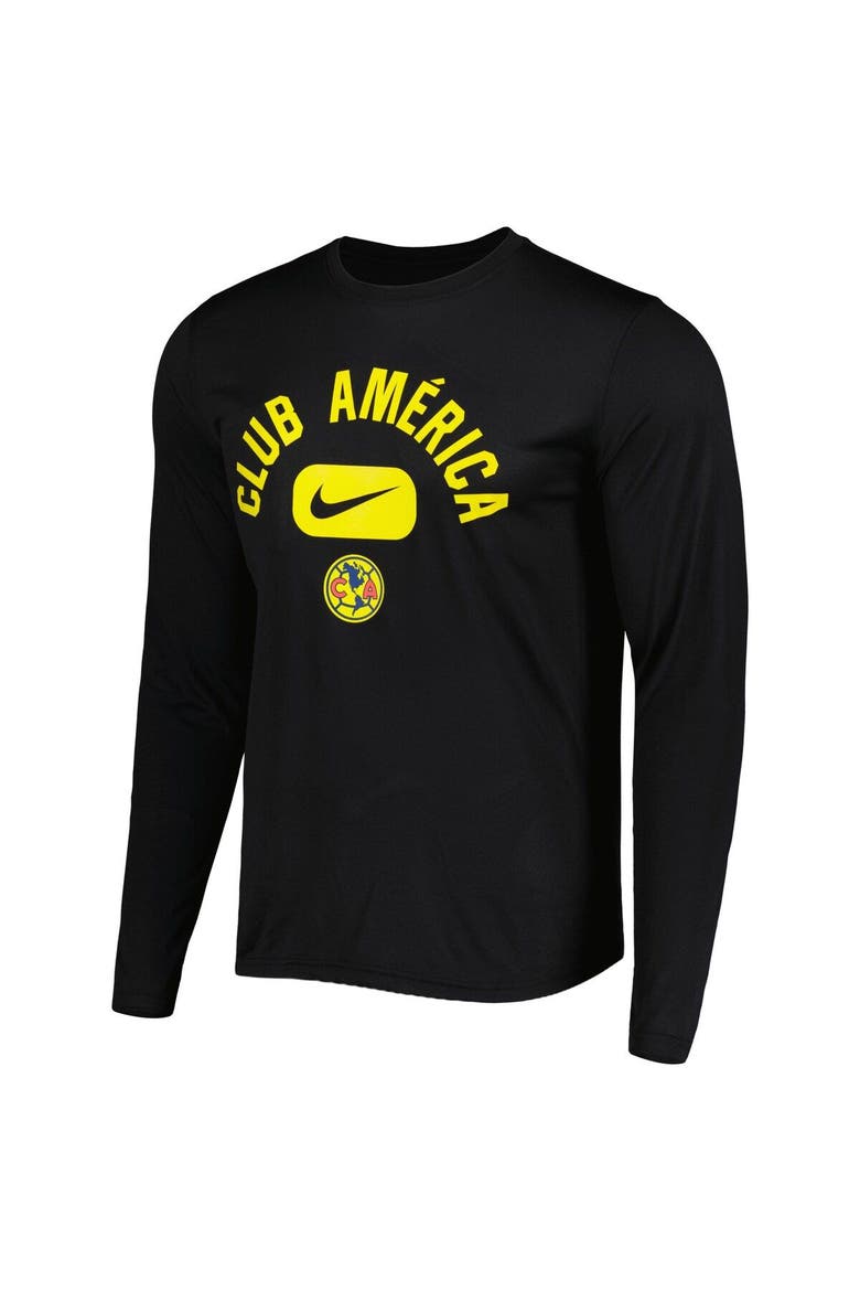 Men's Nike Black Club America Lockup Legend Performance Long Sleeve T-Shirt, Alternate, color, Black