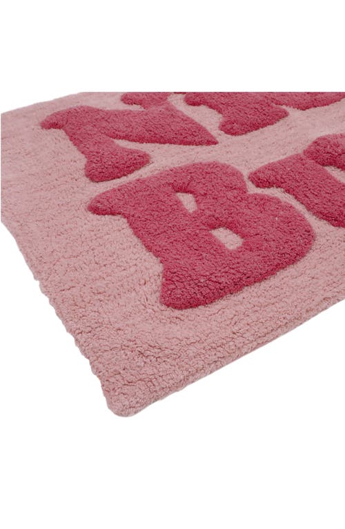 Jessica Simpson Cotton Bath Rug In Pink/hot Pink