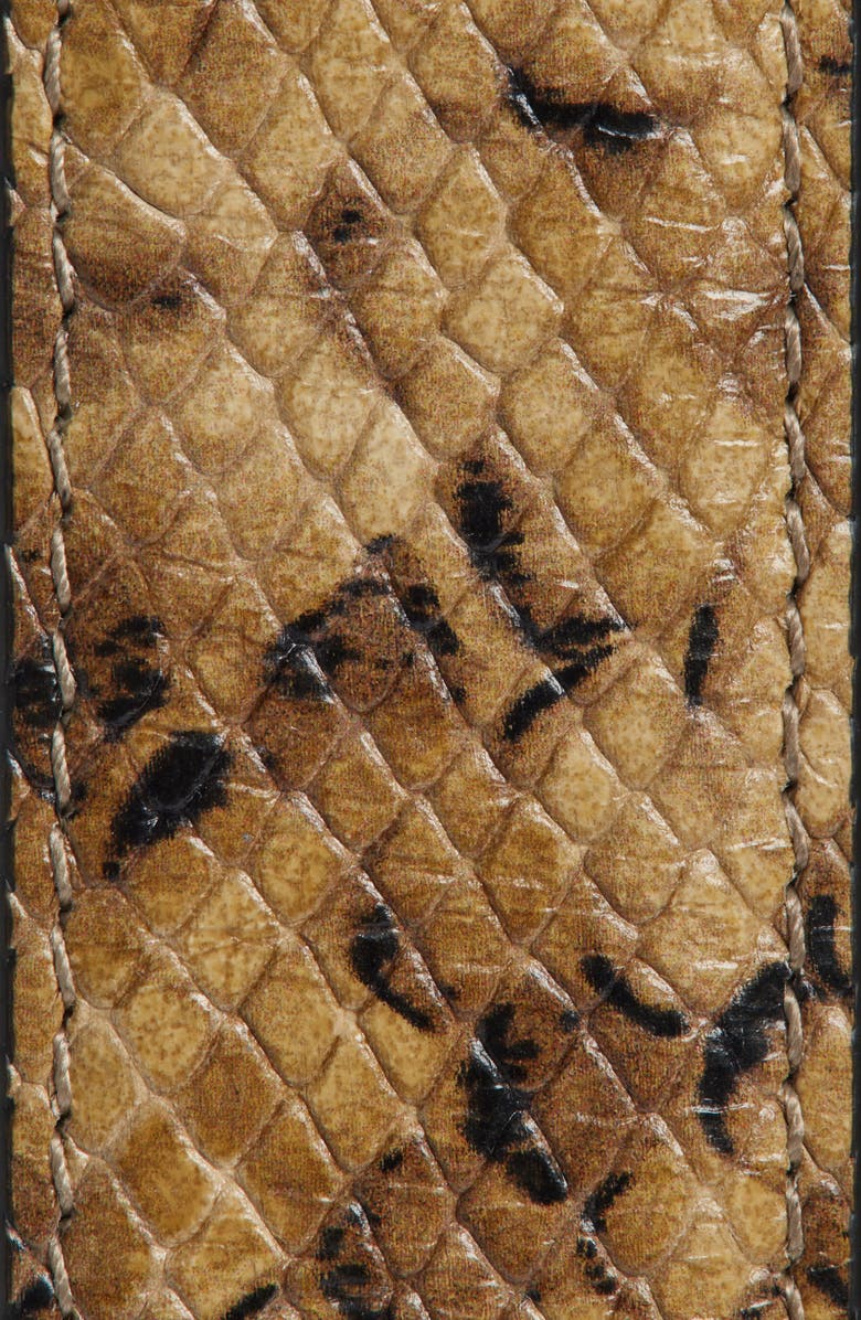 Nili Lotan Gabriele Snakeskin-Embossed Leather Belt, Alternate, color, Taupe Snakeskin W/ Gold Buckle