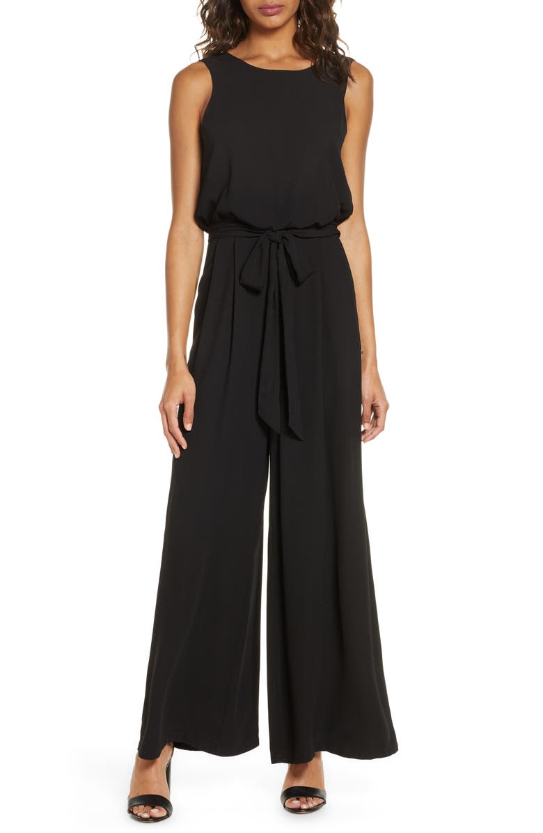 Vince Camuto Blouson Tie Waist Jumpsuit, Main, color,