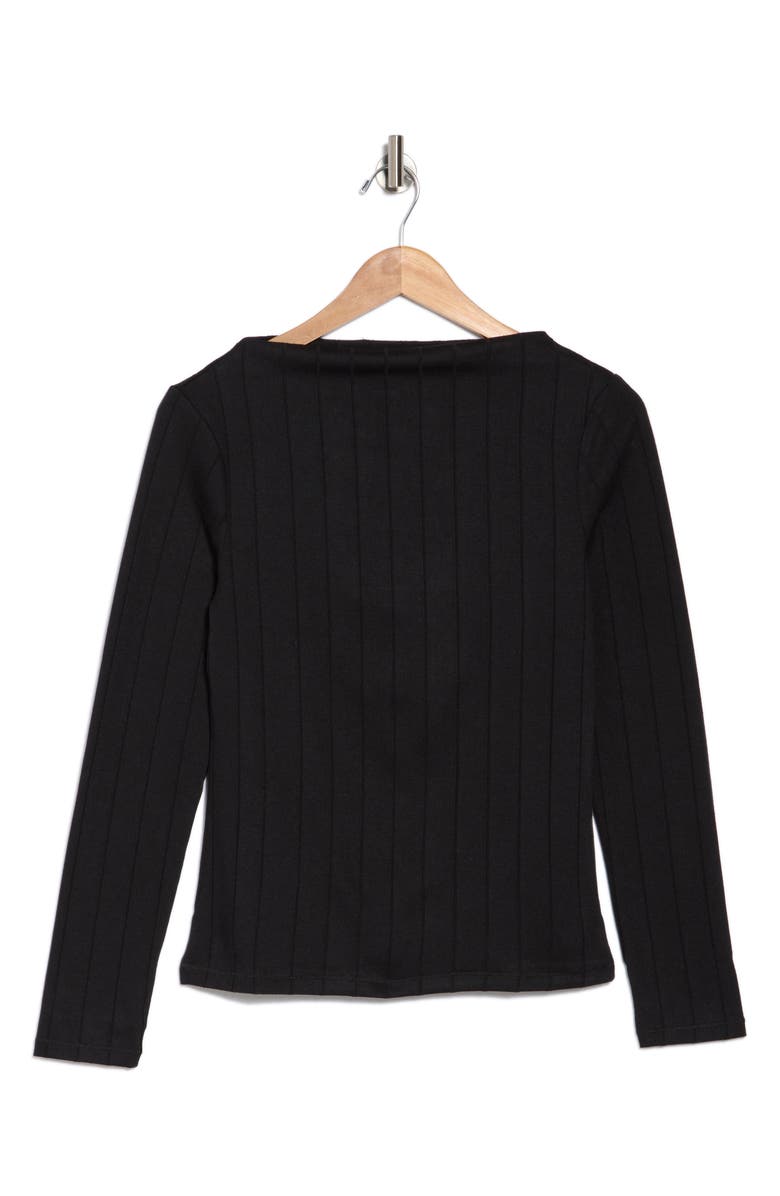 rag & bone Marie Wide Ribbed Long Sleeve Top, Alternate, color, 