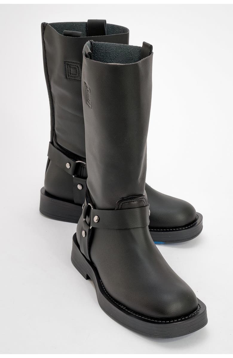 Prologue Shoes Solva Boot, Main, color, Black Faux Leather
