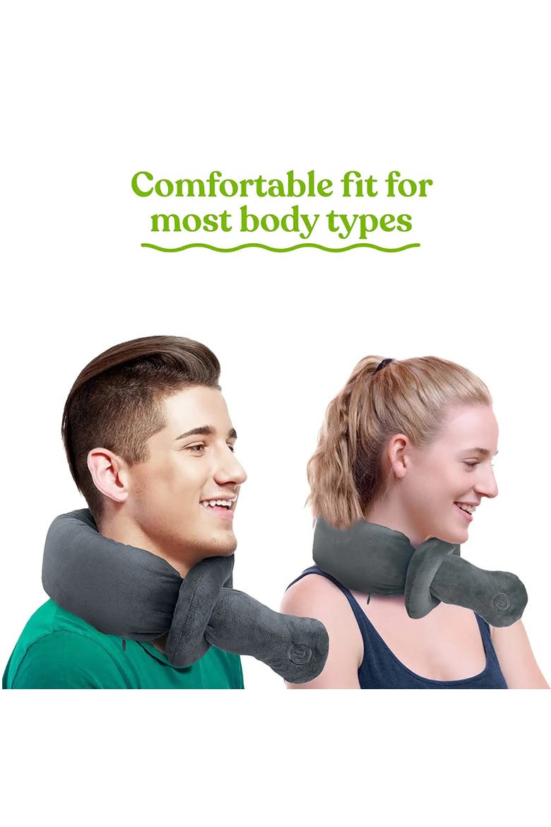 Portable Neck & Shoulder Adjustable Massaging Wrap Gray, Alternate, color, Grey