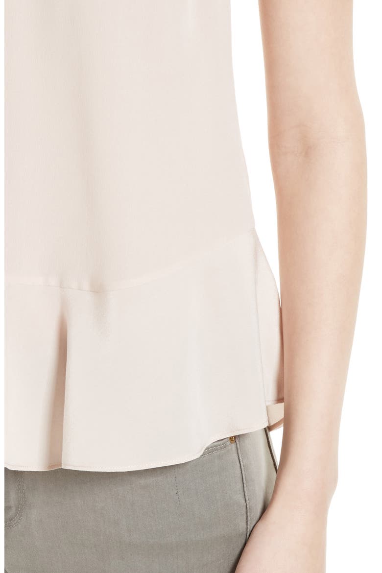 Cosma Silk Flounce Hem Tank, Alternate, color, PETAL