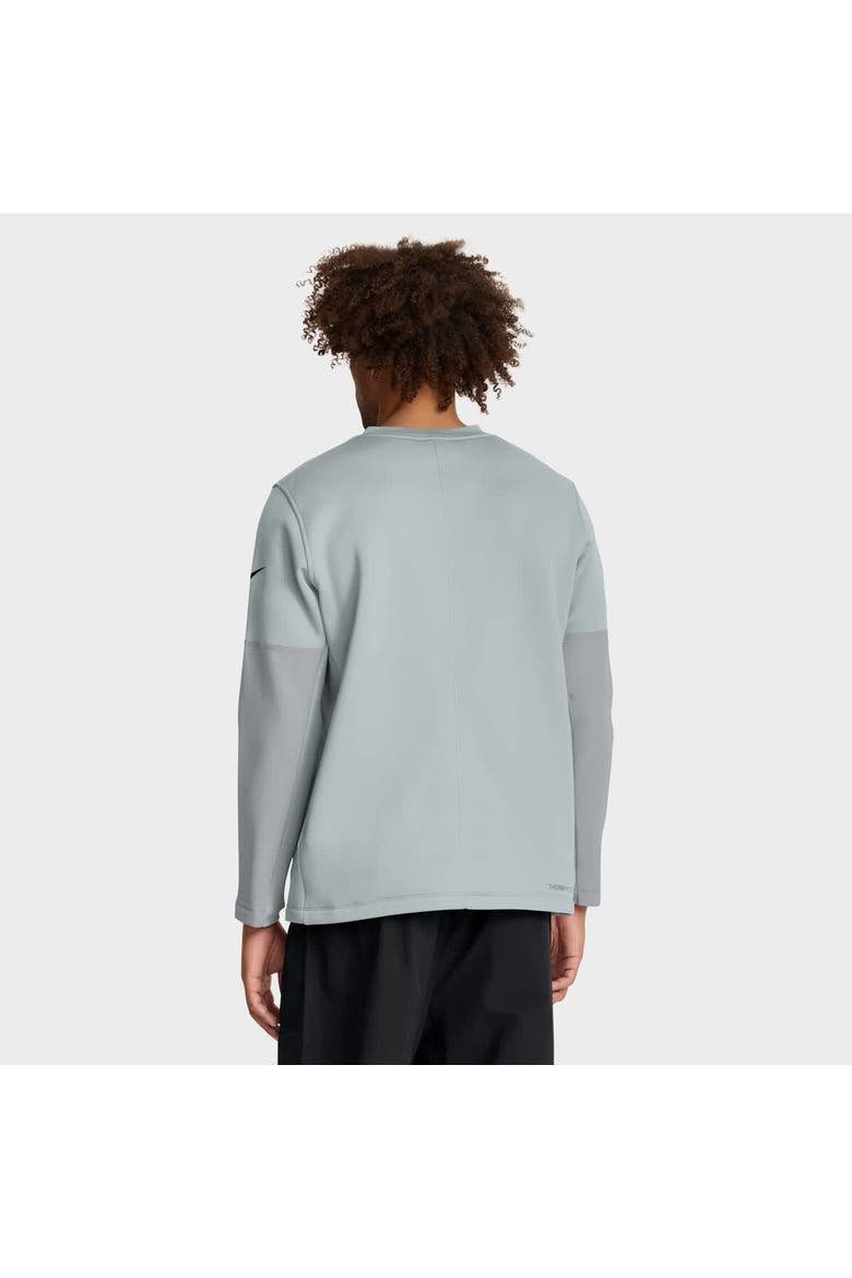 Men's Nike Silver Las Vegas Raiders Sideline Coach Therma-FIT Long Sleeve T-Shirt, Alternate, color, Silver