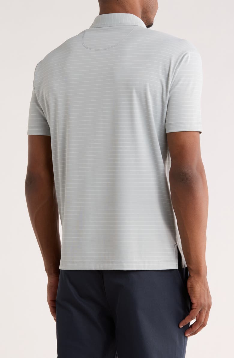 Vintage 1946 Nublend Stripe Hybrid Piqué Polo, Alternate, color, Silver Grey