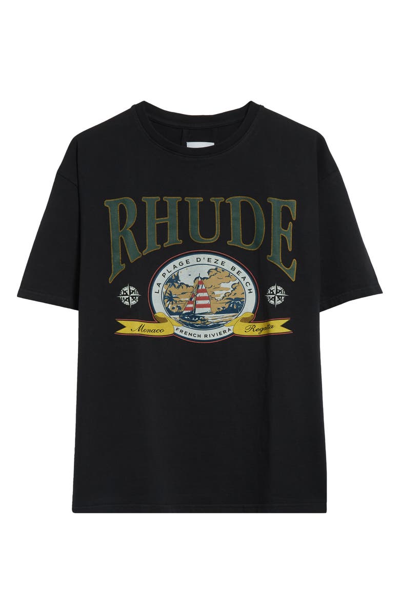 Rhude Monaco Regatta Graphic T-Shirt, Alternate, color, 