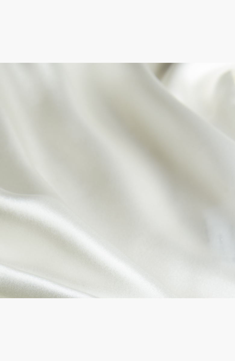 Italic Pure Mulberry Silk Pillowcase, Alternate, color, White
