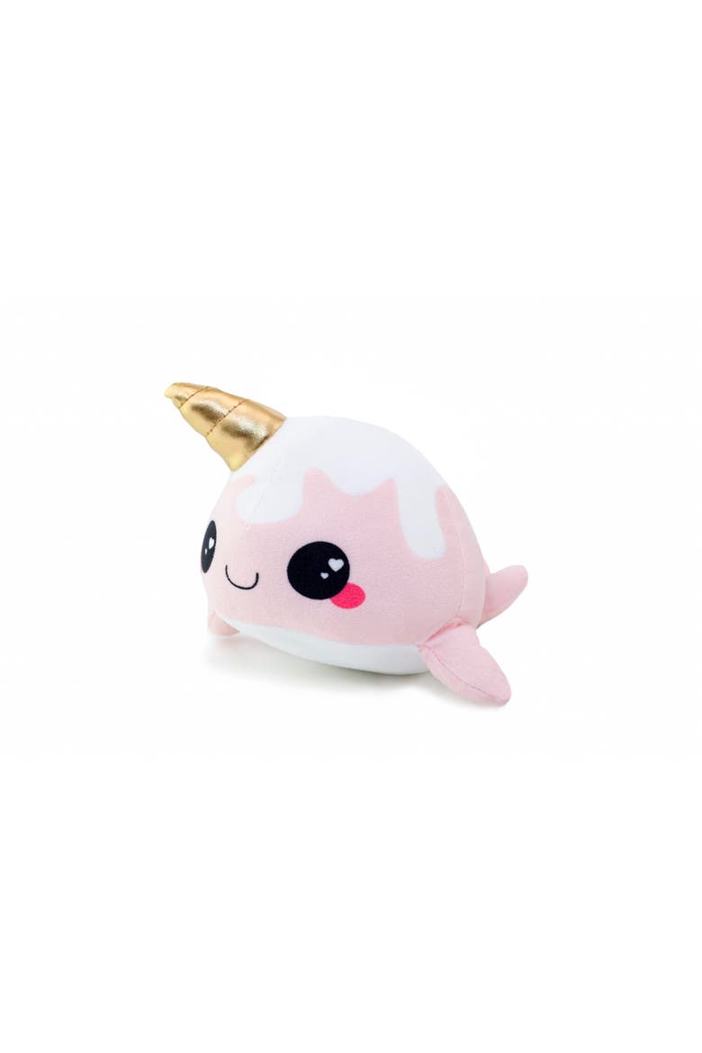 Glitter Galaxy 6-Inch Ice Cream Cone Horn Pink Narwhal Collectible Plush, Alternate, color, Pink