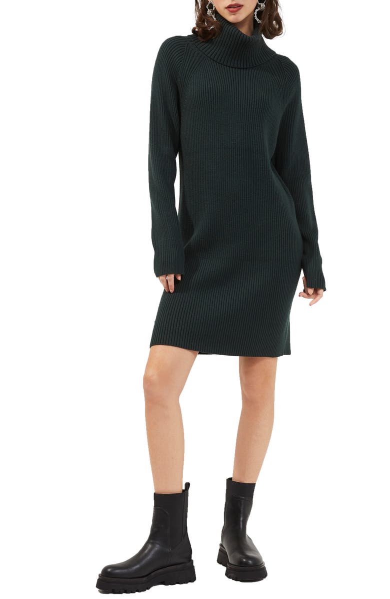 French Connection Katerina Turtleneck Long Sleeve Minidress, Main, color,