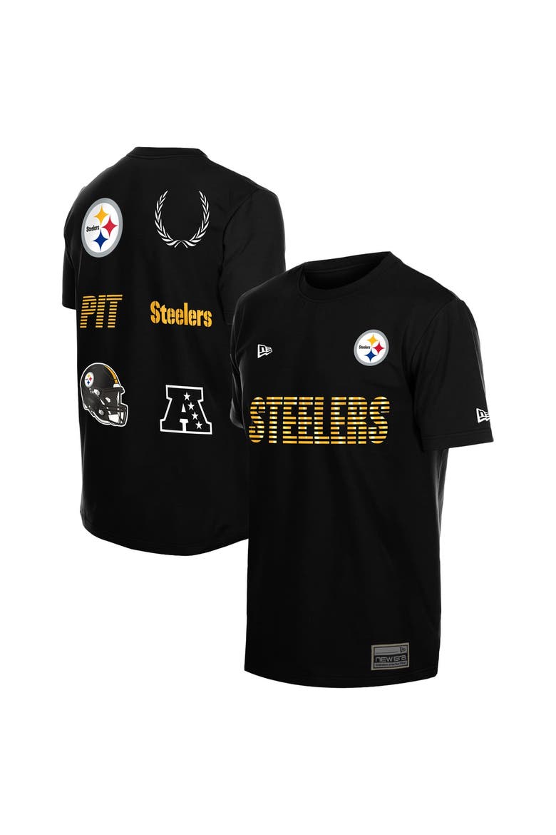 Men's New Era  Black Pittsburgh Steelers Match T-Shirt, Main, color, Black