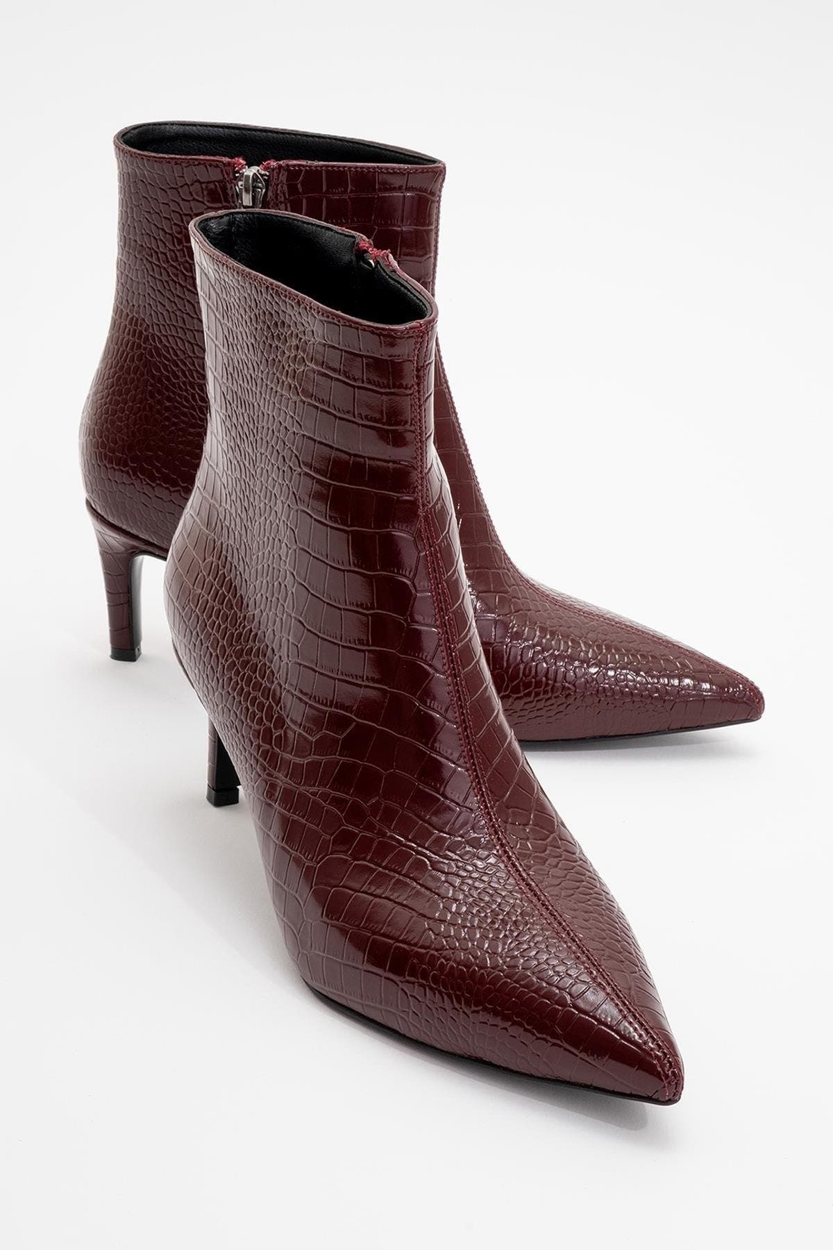 Burgundy Patent Faux Leather