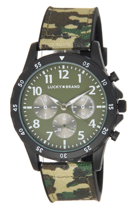 Camo Strap Chronograph Watch, 43mm