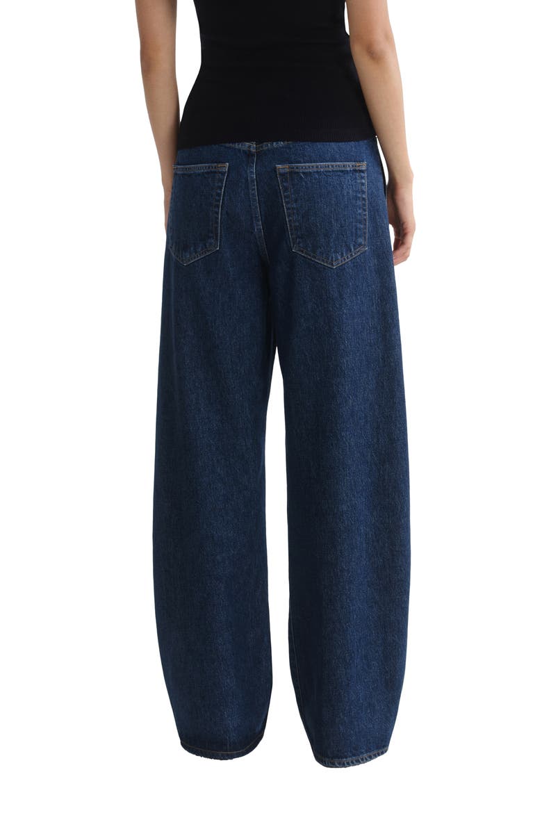 Low Curve Utility Low Waist Wide Leg Jeans, Alternate, color, RANK DK INKY MARBLE IND