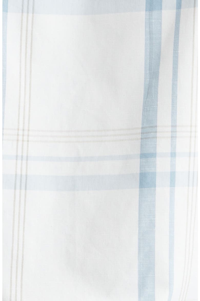 Plaid Cotton Button-Up Shirt, Alternate, color, WHITE AND DENIM