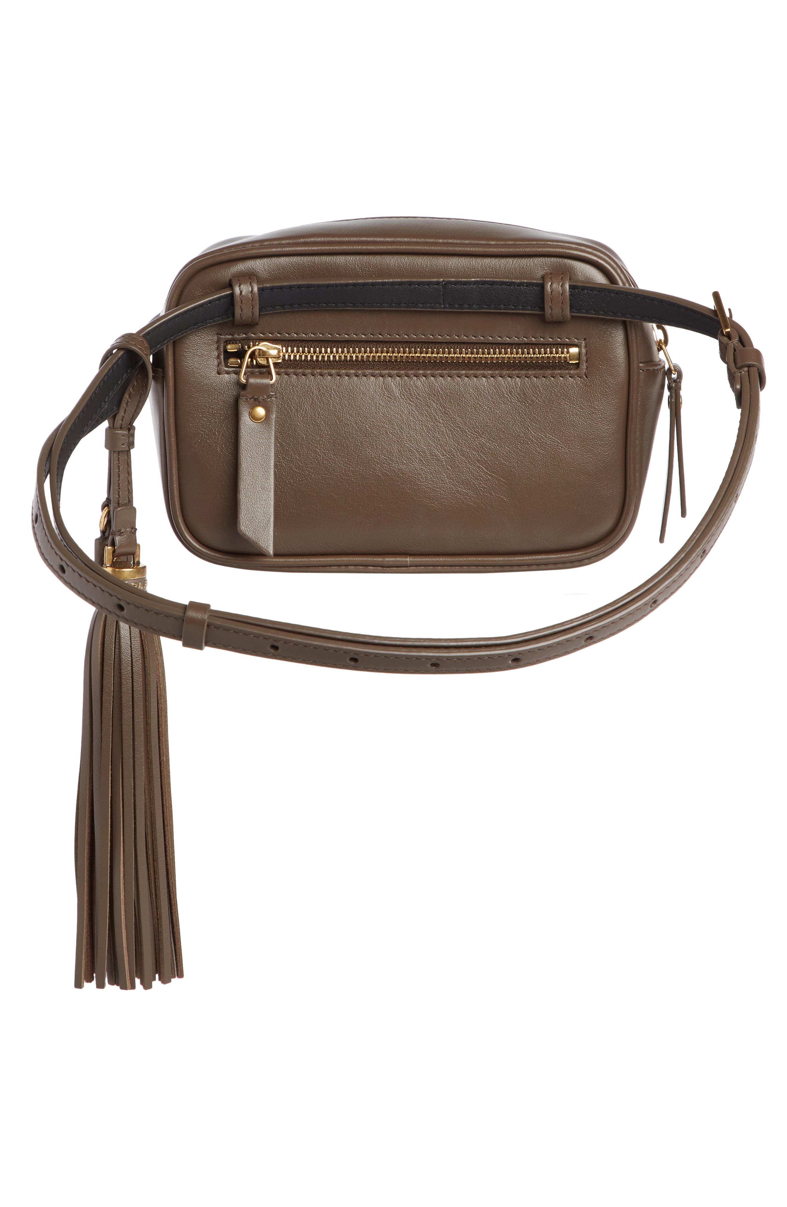Saint Laurent Lou Quilted Leather Belt Bag with Tassel, Alternate, color, 