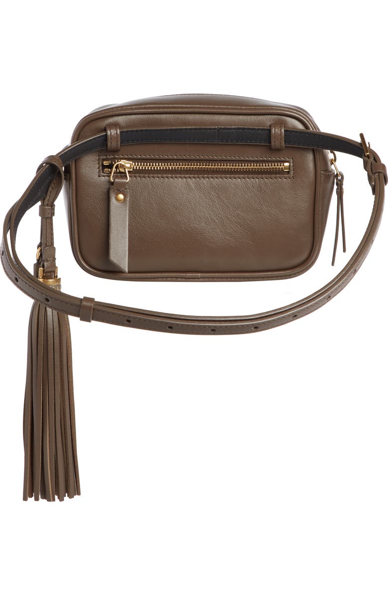 Saint Laurent Lou Quilted Leather Belt Bag with Tassel, Alternate, color,