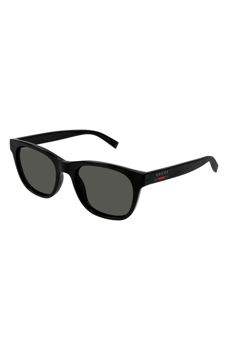 Gucci 54mm Round Sunglasses, Alternate, color, Black