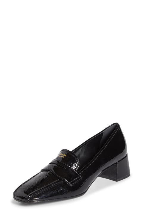 Heeled Leather Loafer