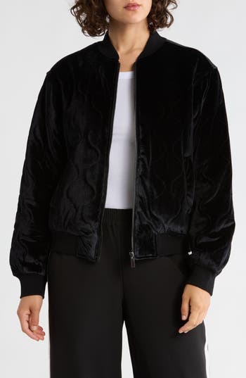 Sanctuary Velvet Bomber Jacket In Black