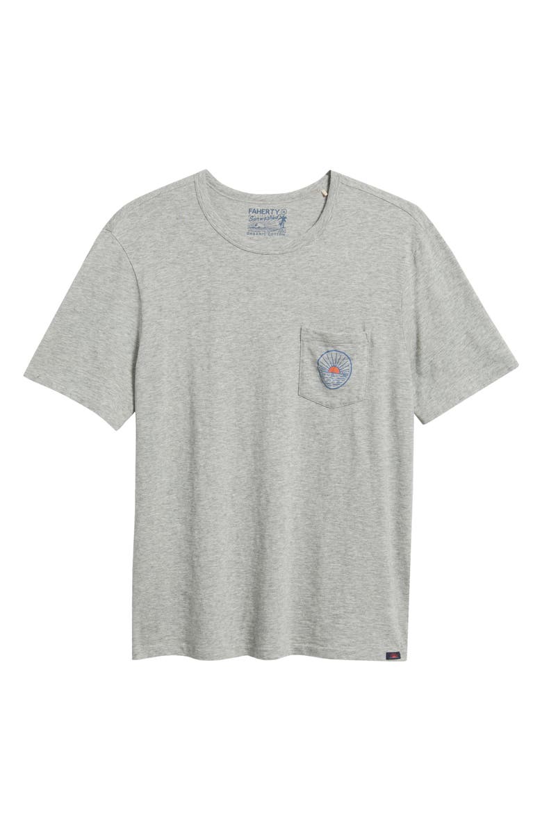 Faherty Chicago Pocket Graphic T-Shirt, Main, color, Granite Heather