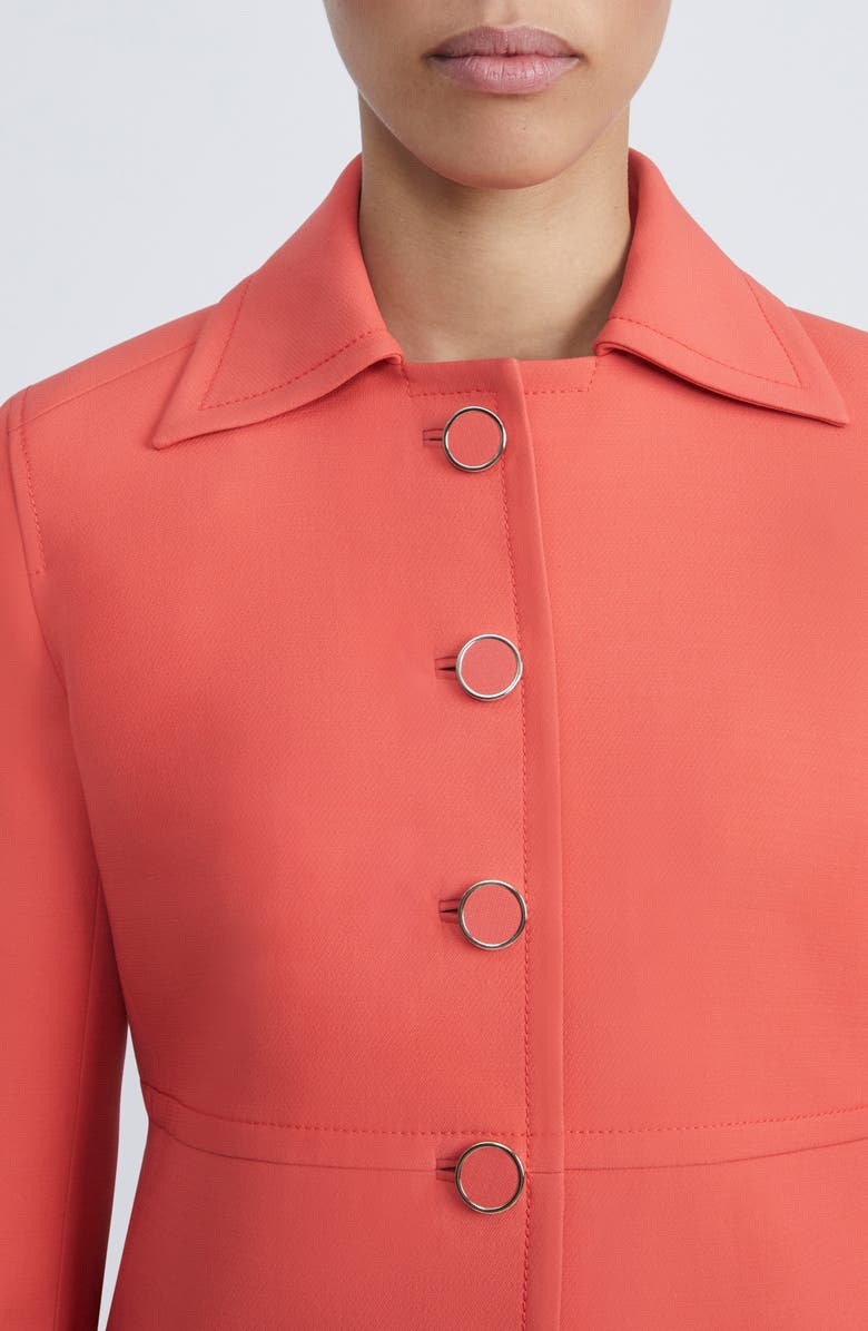 Lafayette 148 New York Wool & Silk Crepe Blazer, Alternate, color, Stamped Poppy