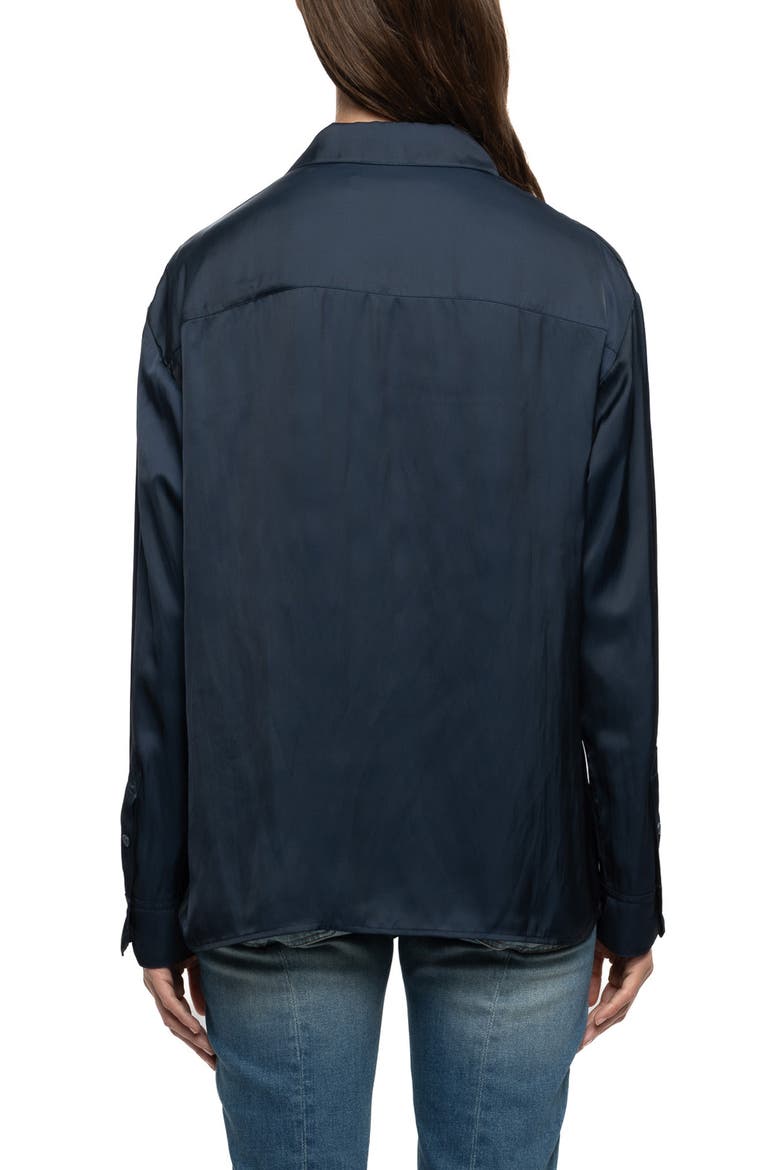 Tyrica Satin Shirt, Alternate, color, ENCRE