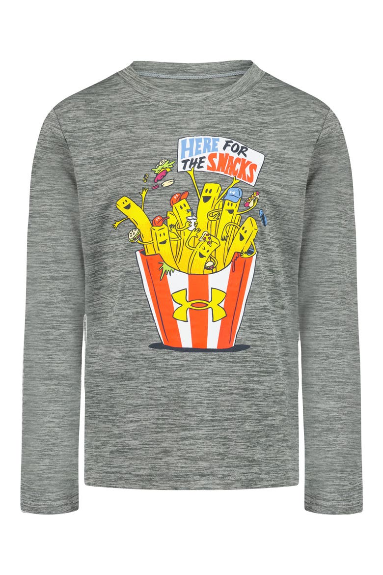 Kids' Twist Fries Graphic Long Sleeve T-Shirt, Main, color, CLAY GREEN