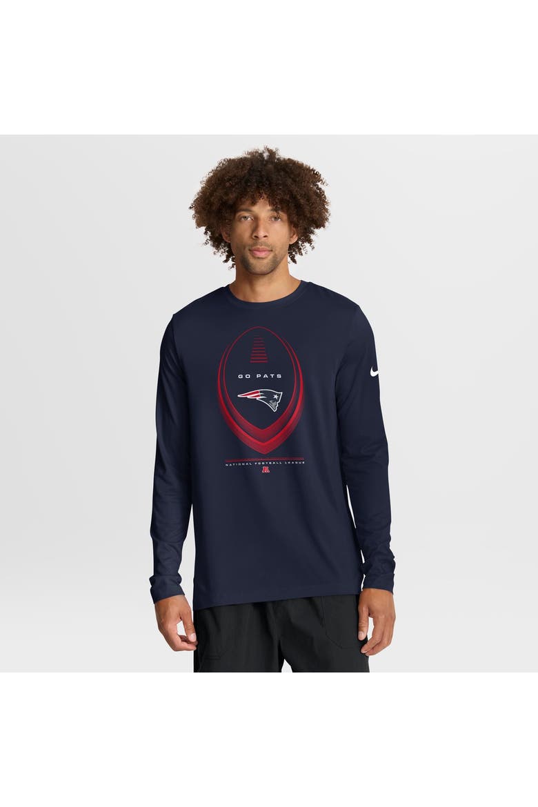Men's Nike Navy New England Patriots Legend Icon Dri-FIT Long Sleeve T-Shirt, Main, color, Navy