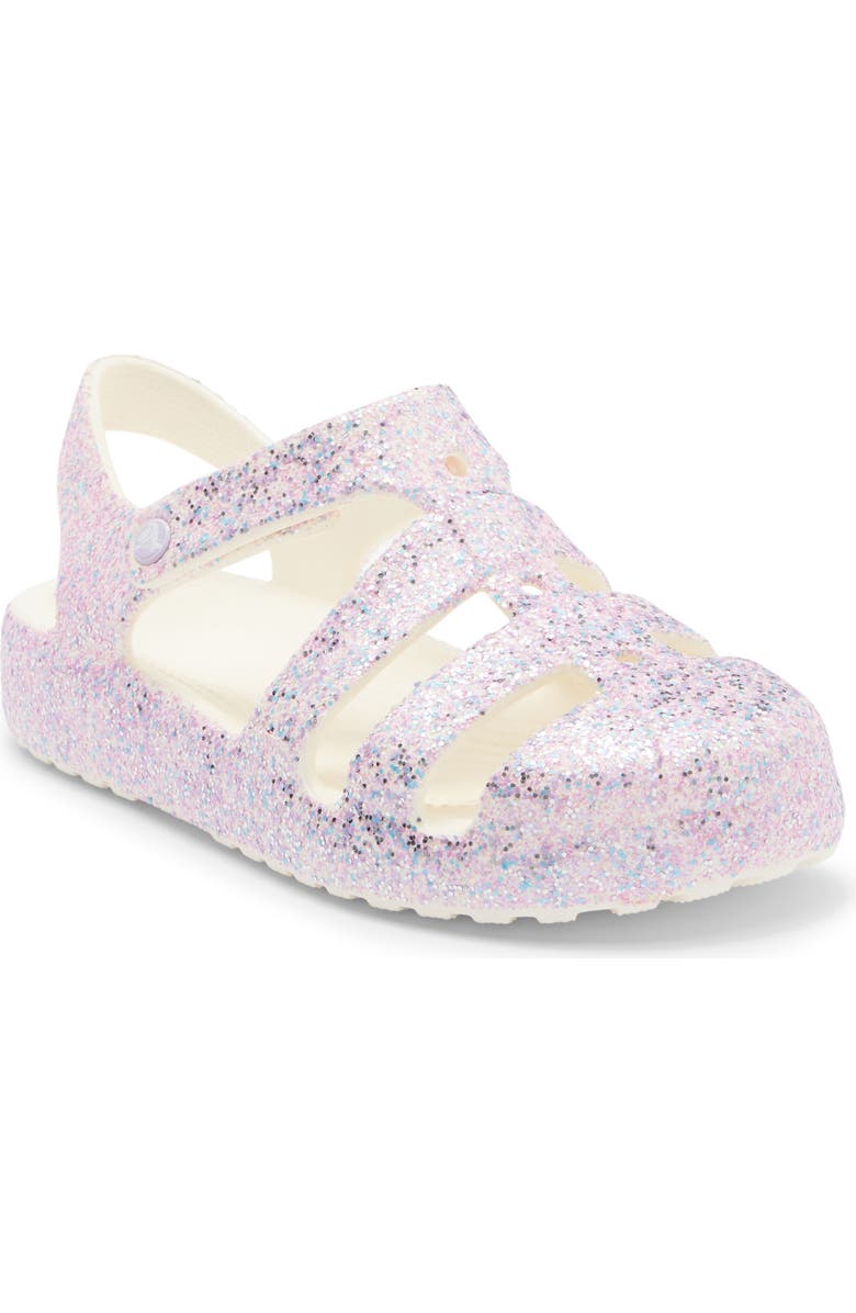 CROCS Kids' Glitter Fisherman Clog, Main, color, Chalk