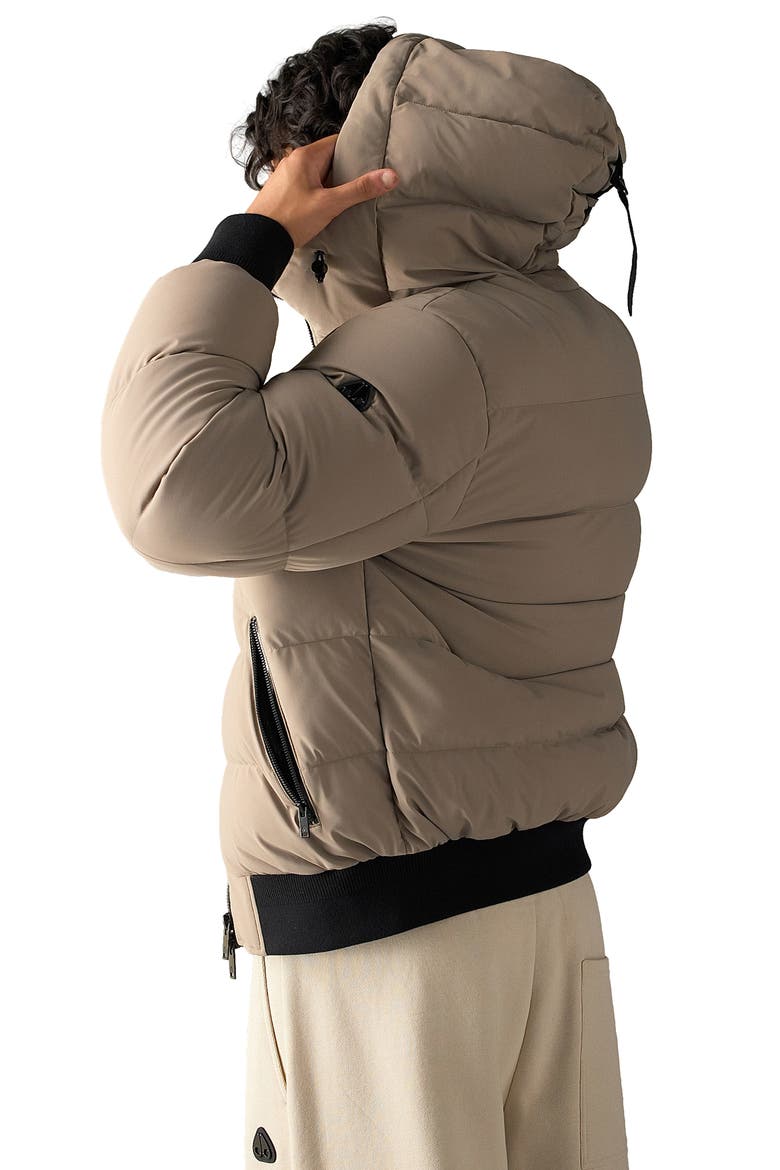 Soho Water Repellent Down Bomber Jacket, Alternate, color, ASHEN