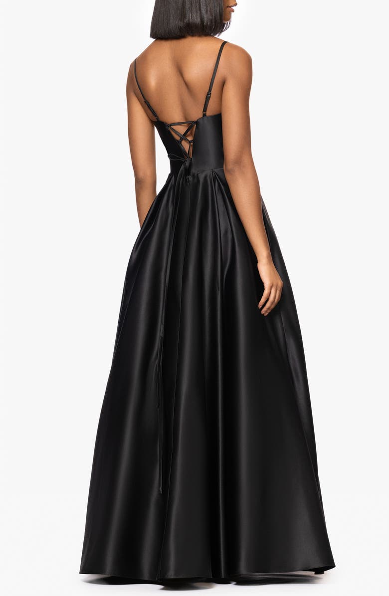 Blondie Nites Beaded Embroidery Detail Satin Gown, Alternate, color, 