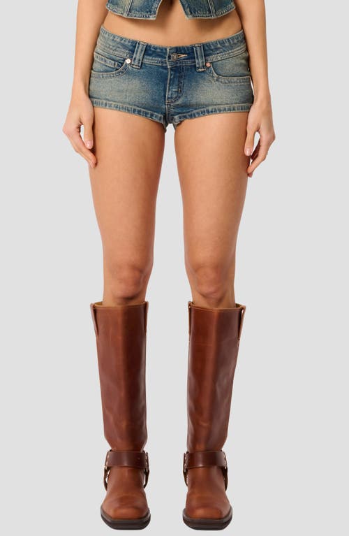 Abrand Denim Mini Shorts In Blue