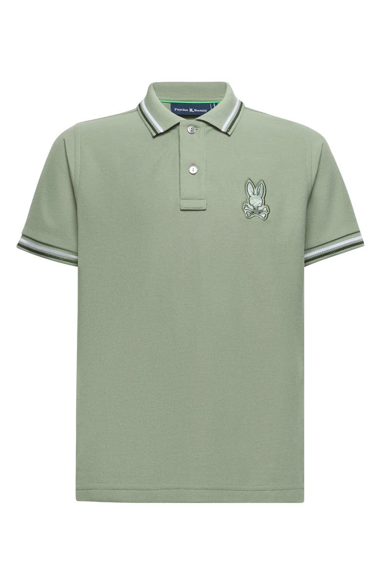 Psycho Bunny Kids' Baxter Cotton Pique Polo, Main, color, Sea Spray