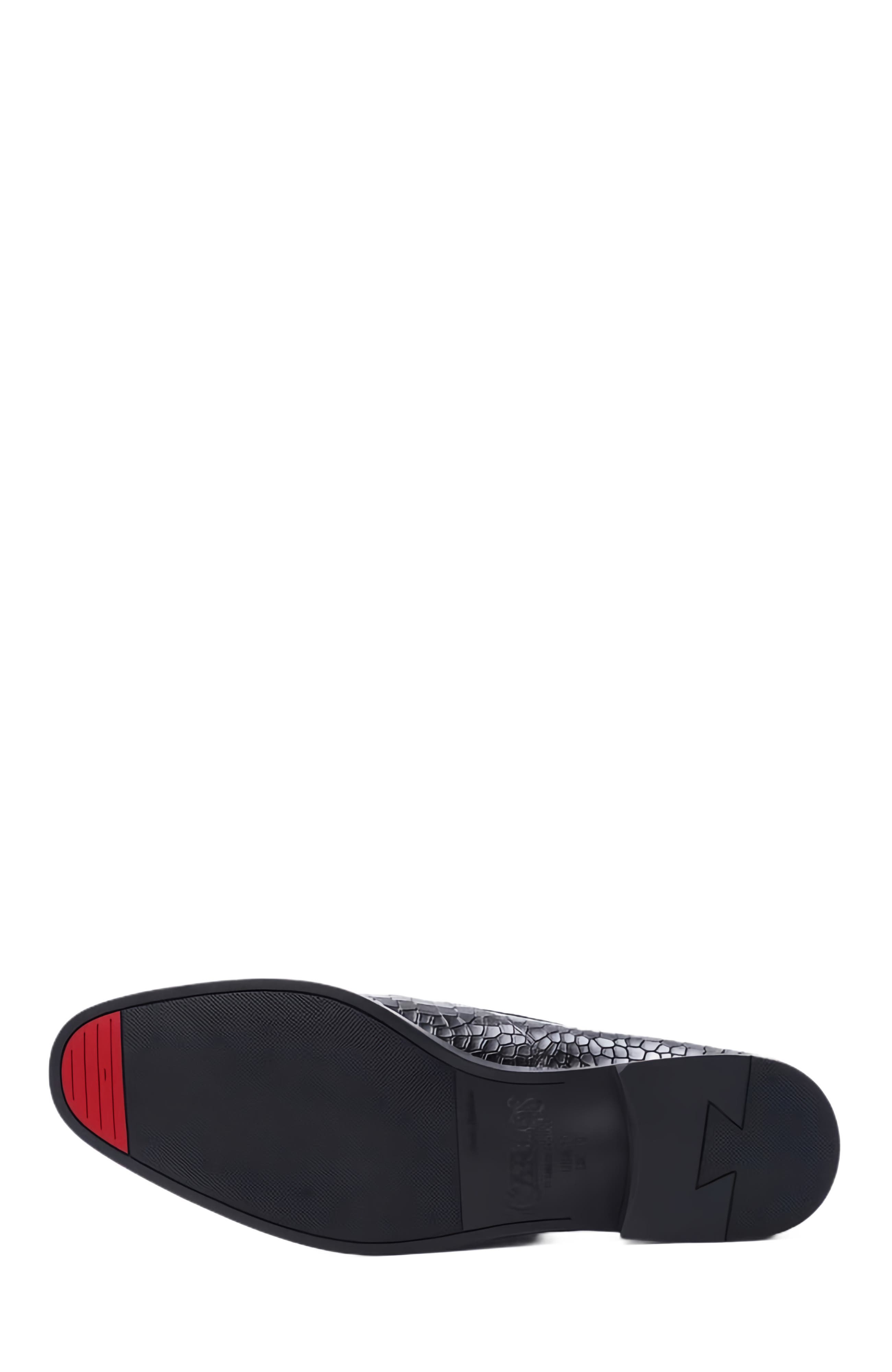 Louis Bit Loafer, Alternate, color, Black Croco