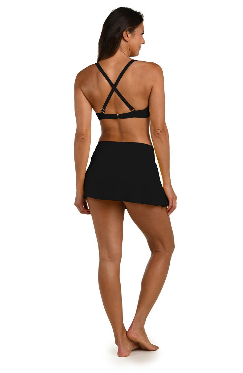 La Blanca Island Twist Front Underwire Bikini Top, Alternate, color, Black