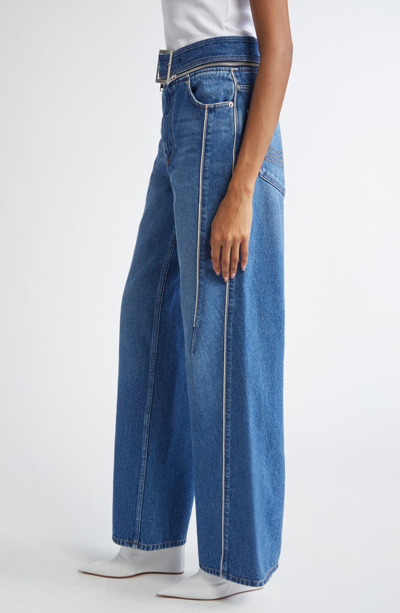 Jean Paul Gaultier The Belted Wide Leg Jeans, Alternate, color, 