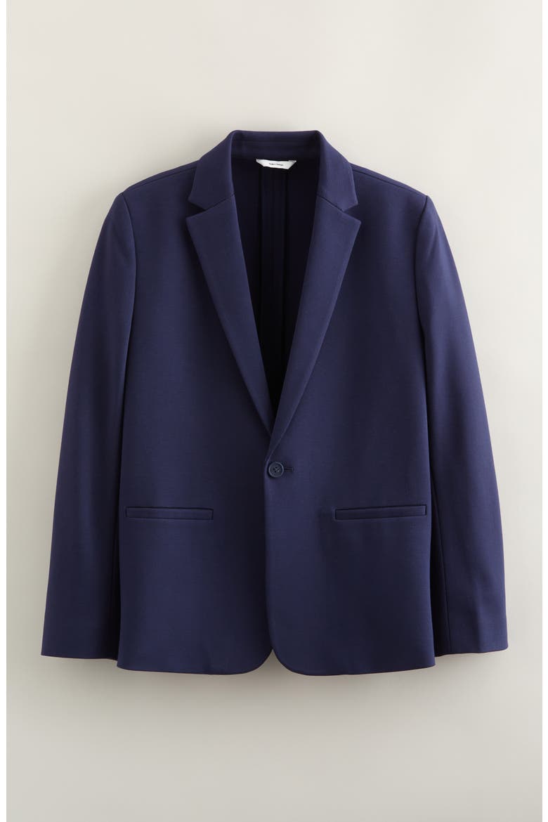 Kids' Navy Knit Sport Coat, Main, color, NAVY PEACOAT