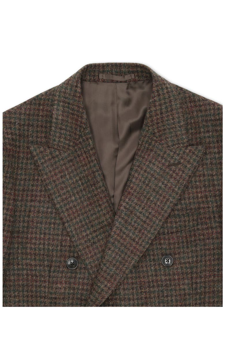 Shetland Double-Breasted Check Jacket, Alternate, color, Multicolor