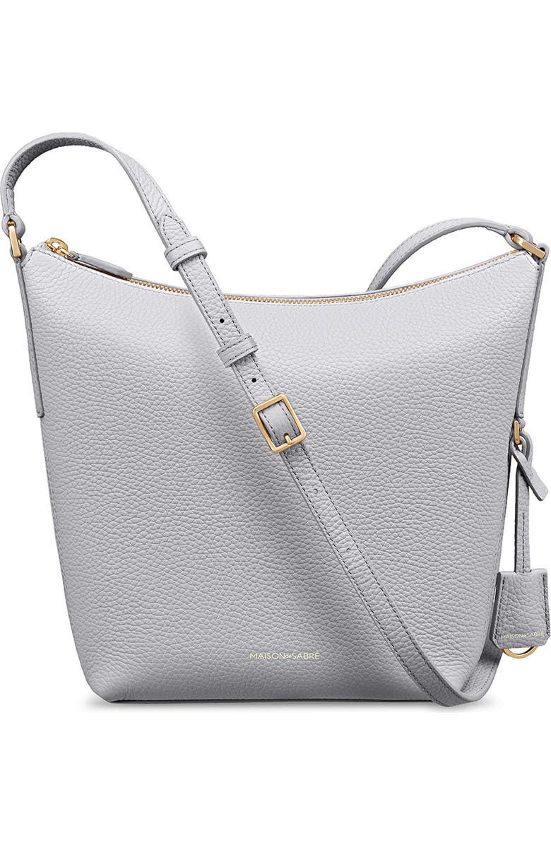 MAISON de SABRÉ The Zipped Bucket Bag, Main, color, Dove Grey