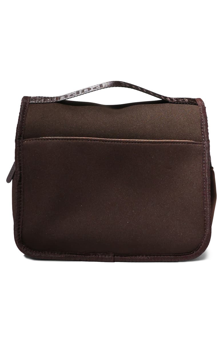 POP UPS BRAND Neoprene Water Resistant Hanging Toiletry Case, Alternate, color, Brown