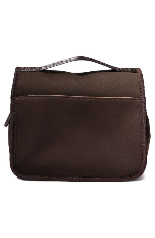 Pop Ups Brand Neoprene Water Resistant Hanging Toiletry Case In Brown