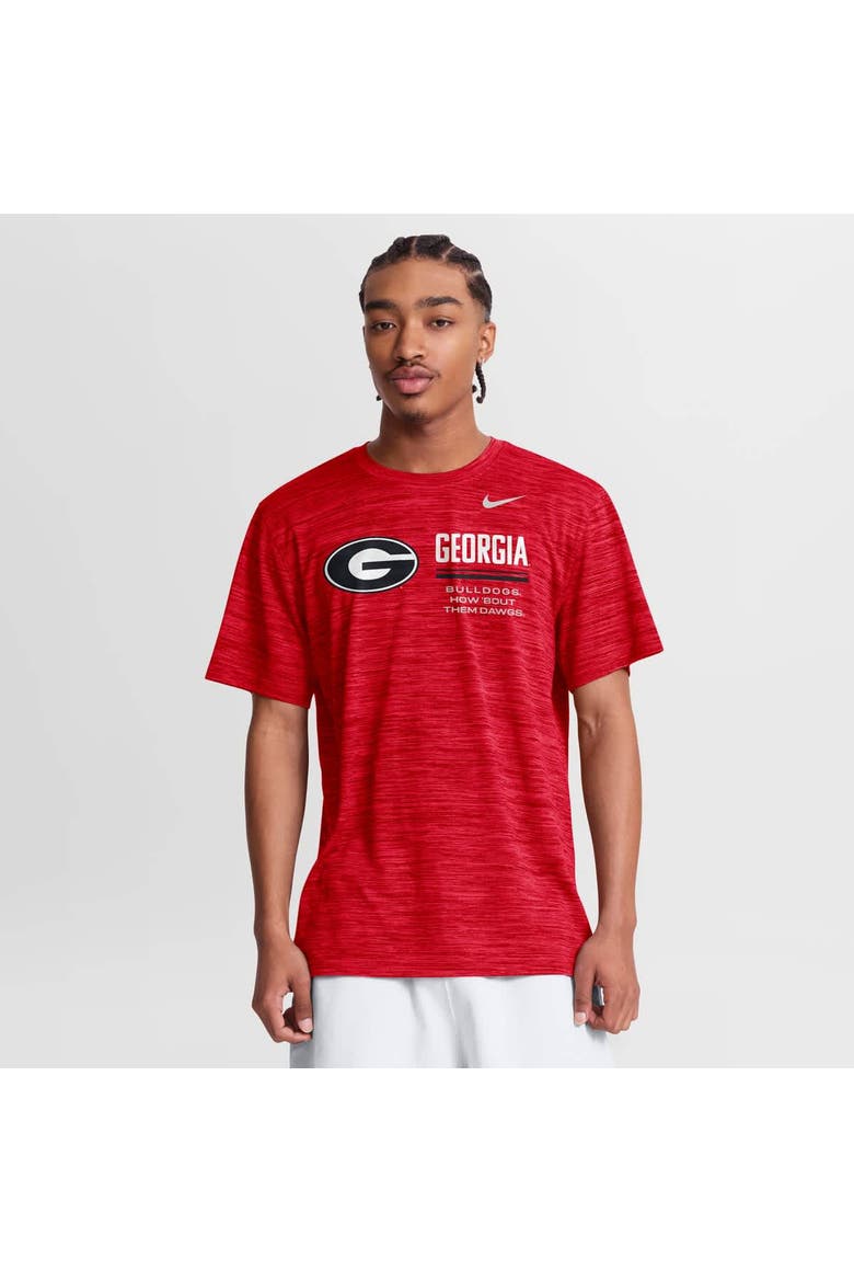 Men's Nike Red Georgia Bulldogs Sideline Velocity Dri-FIT T-Shirt, Main, color, Red