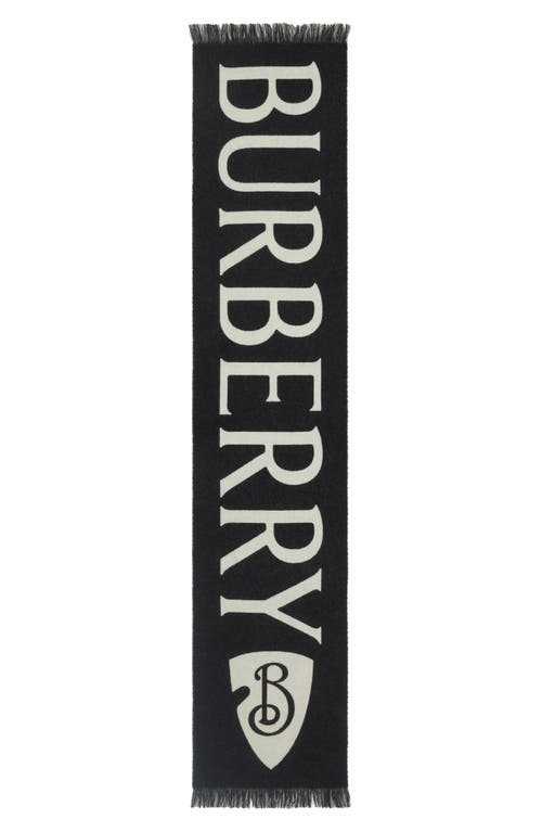 Burberry Reversible Logo Jacquard Wool Scarf
