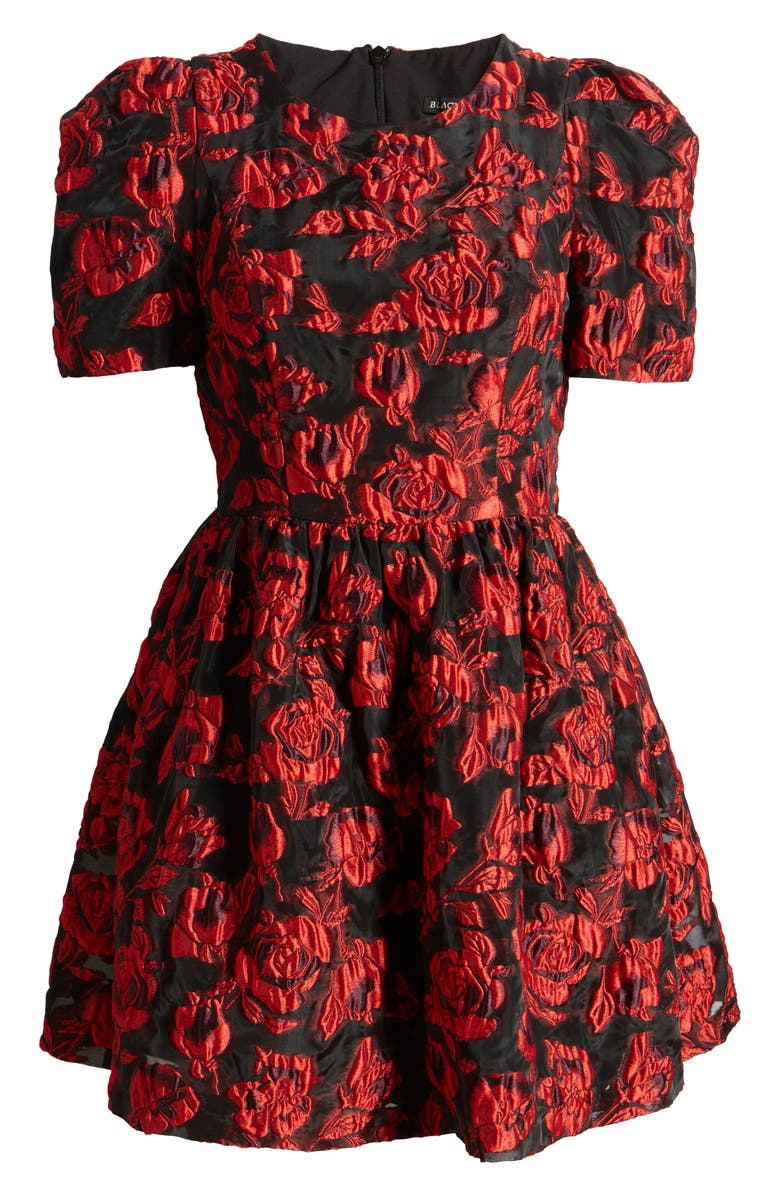 Black Halo Chadwick Floral A-Line Dress, Alternate, color,