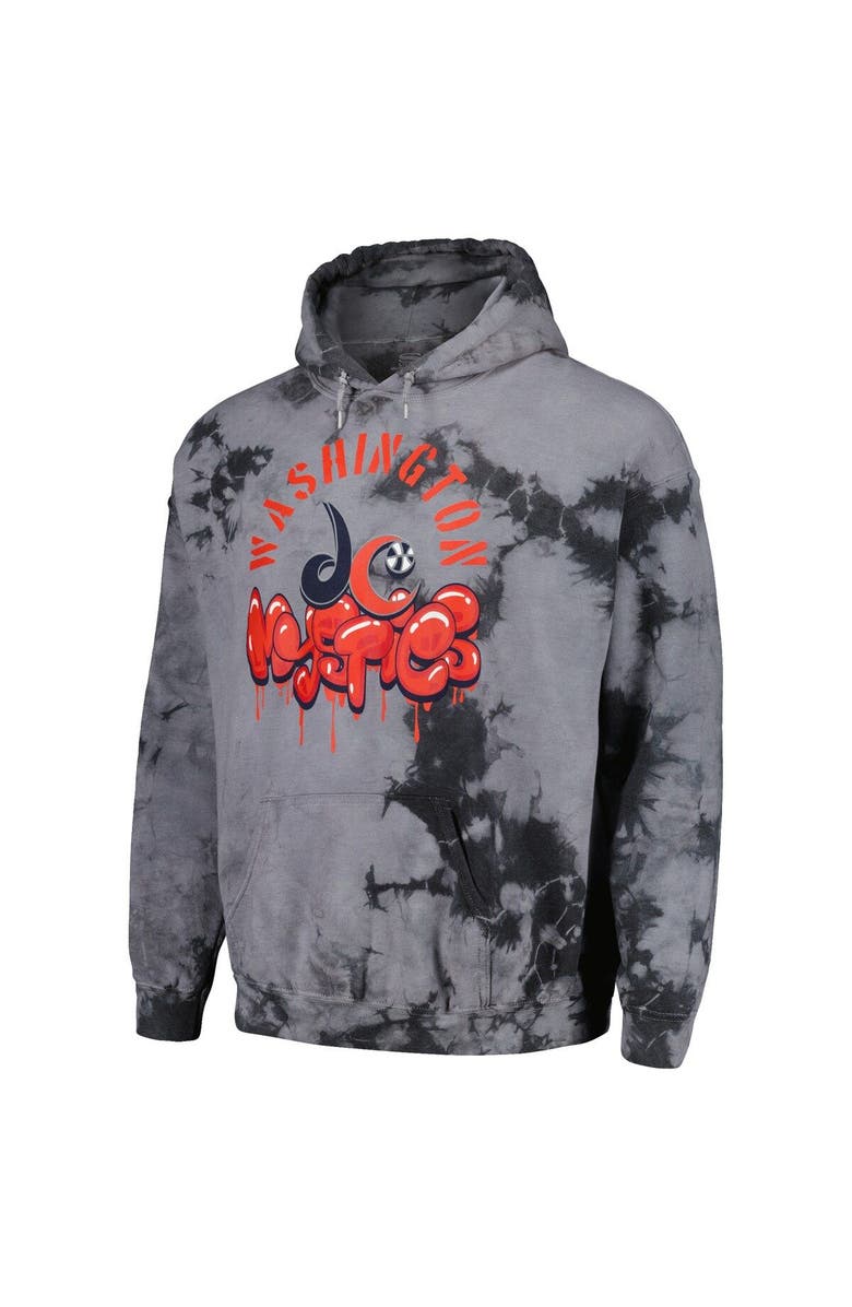 Stadium Essentials Unisex Stadium Essentials Charcoal Washington Mystics Street Art Dark Crystal Tie-Dye Washed Pullover Hoodie, Alternate, color, Charcoal
