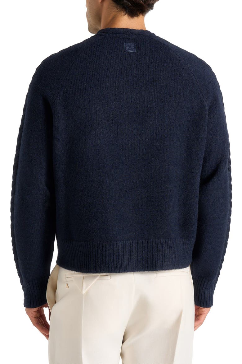 Raymond Plait Detail Raglan Knit Jumper, Alternate, color, Navy